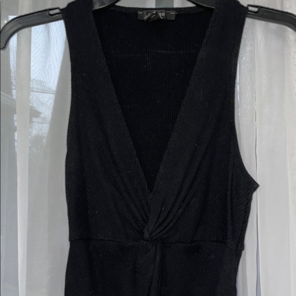 Black V-Neck Bodysuit